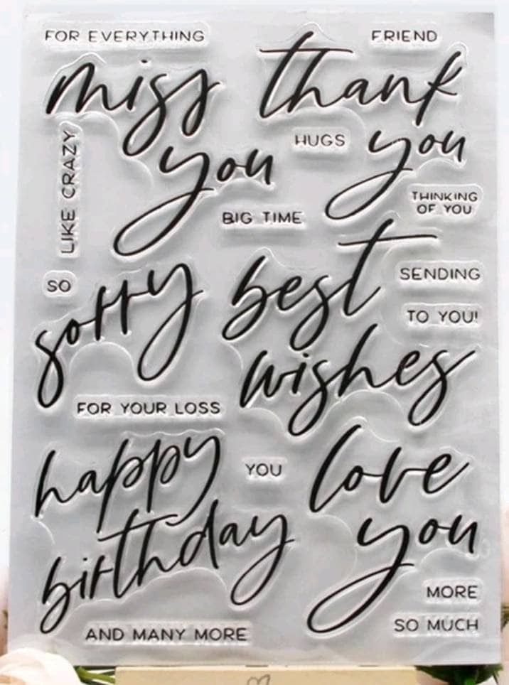 Craft - reusable stamps - greeting