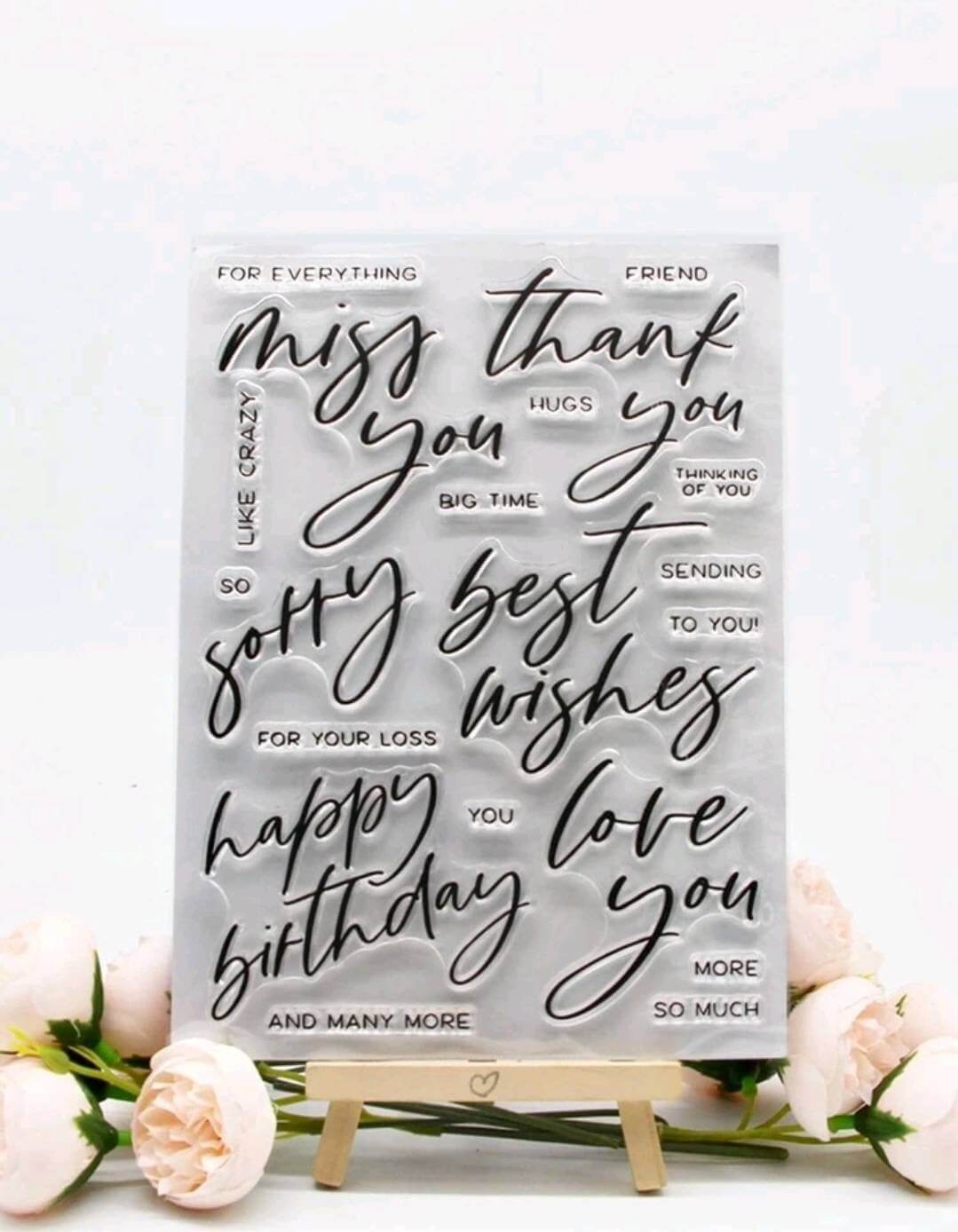 Craft - reusable stamps - greeting