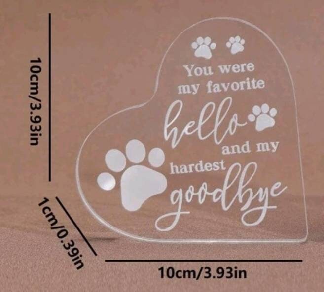  Plaque - pet Memorial
