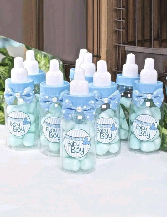 Party Décor - blue baby bottles