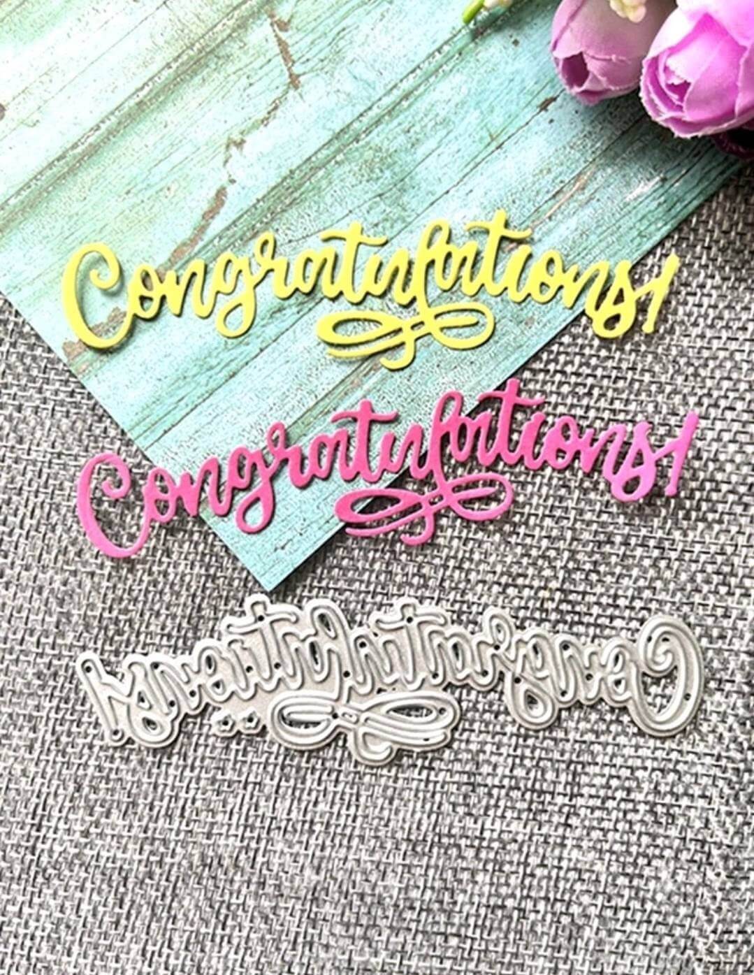 Craft - metal die - congratulations greeting