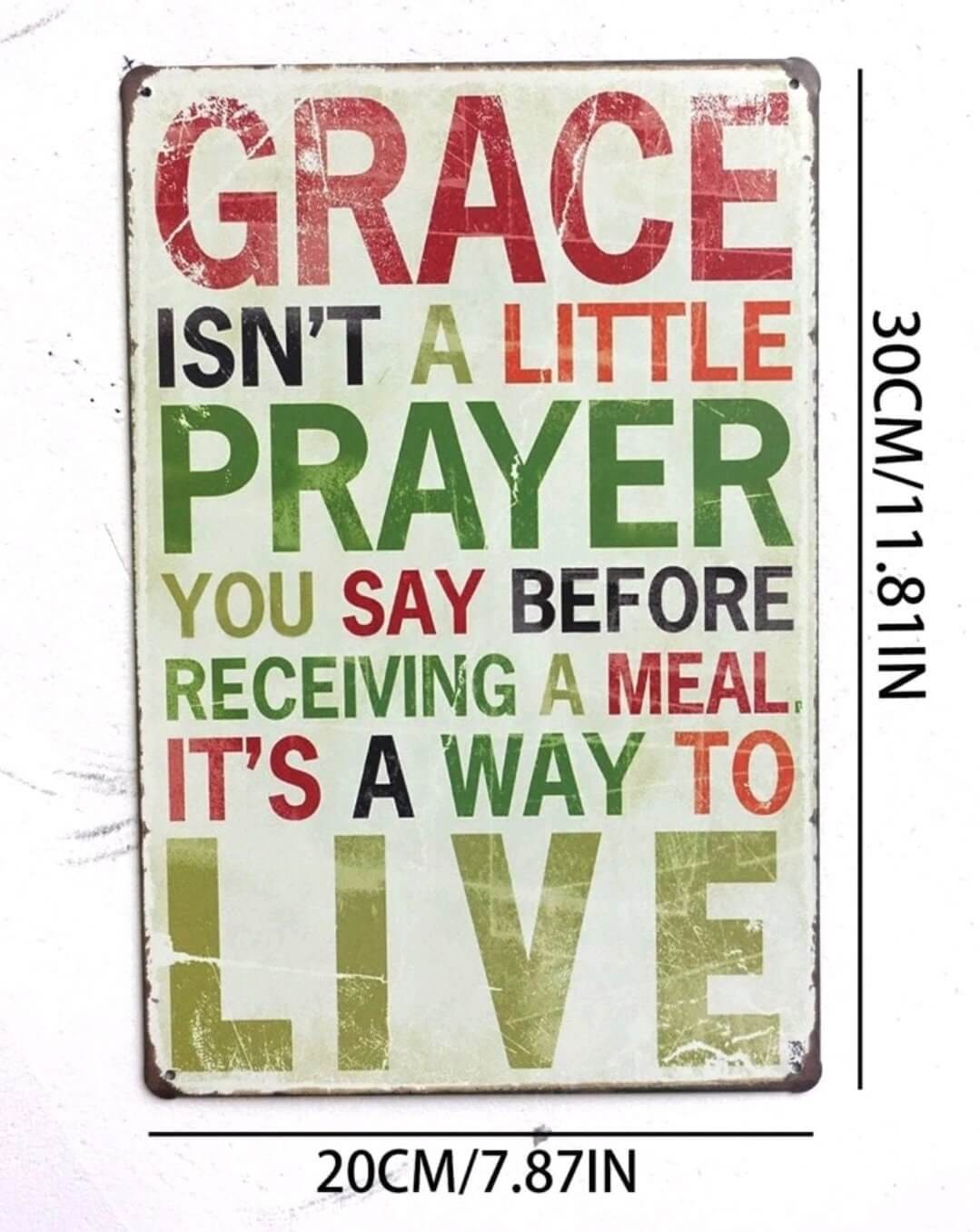  Home decor - Tin Sign - Grace