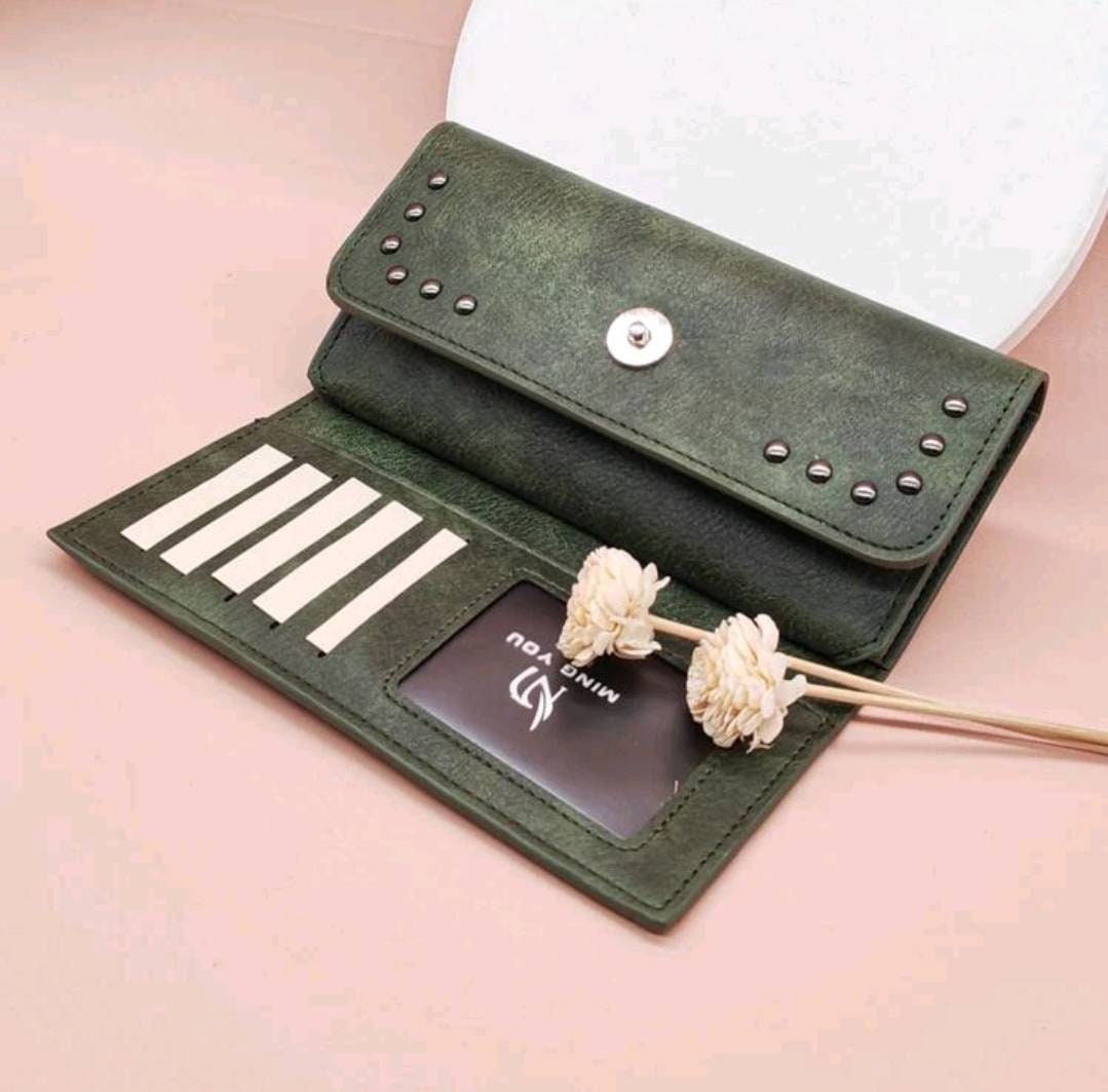 Purse - green leather