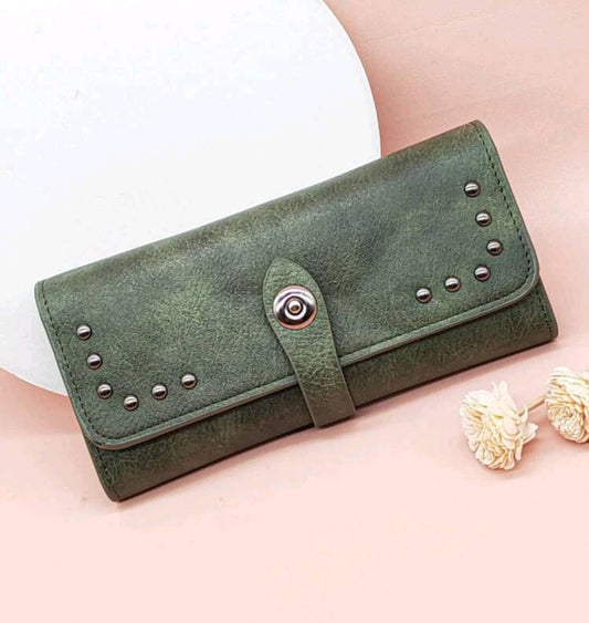 Purse - green leather