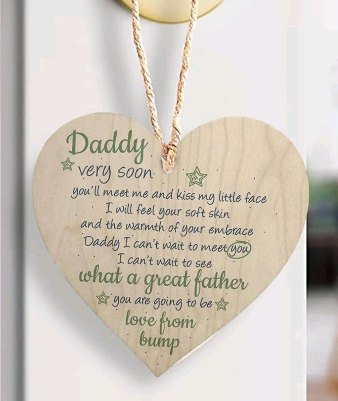 Plaque - daddy baby announcement