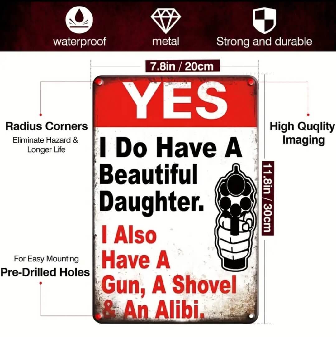 Home decor - Metal Sign - Trespassing Exhibit A