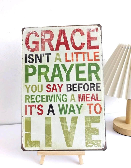  Home decor - Tin Sign - Grace