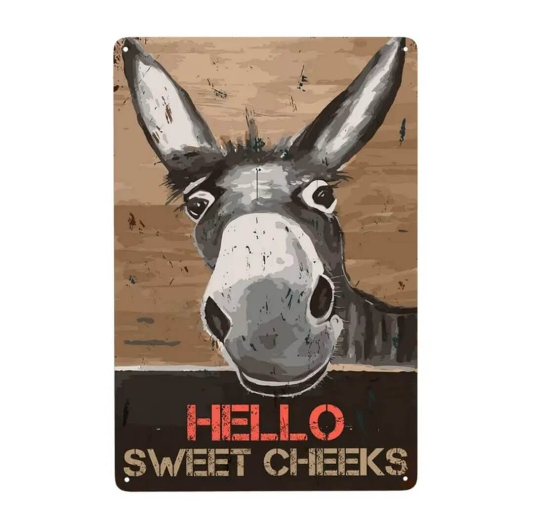 Home decor - Tin Sign - Donkey
