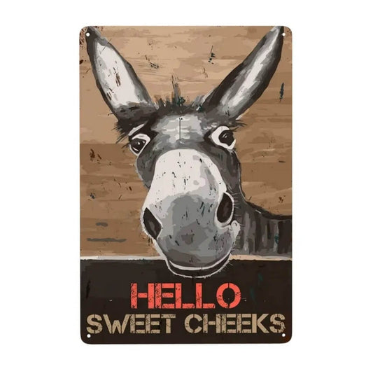 Home decor - Tin Sign - Donkey