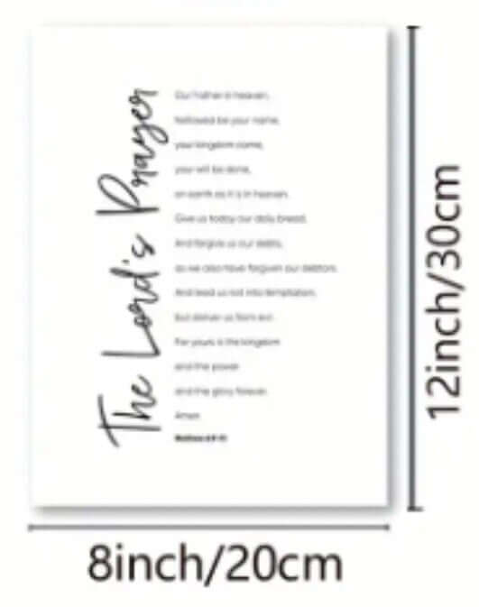  Home Decor - The Lord's Prayer canvas poster