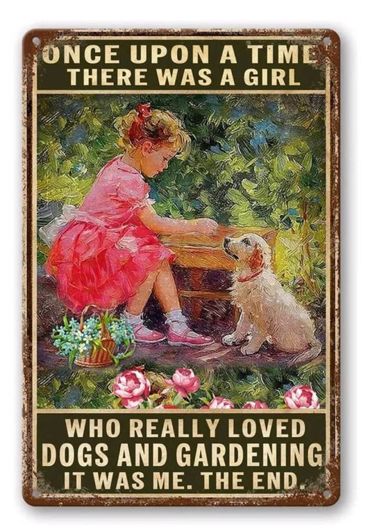 Home decor - Metal Sign - there was a girl
