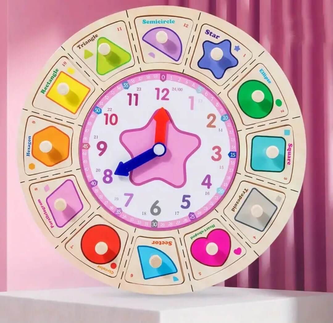 Early Learning - tell the time - star shape