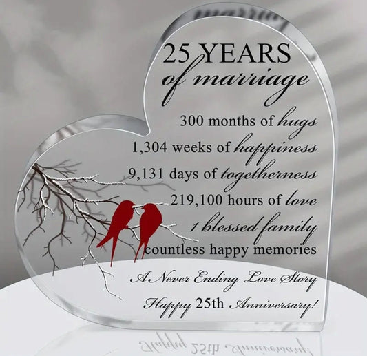 Plaque - 25th Wedding Anniversary
